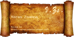 Veres Zsanna névjegykártya